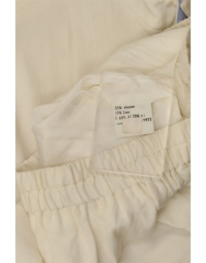 Jaqueta bomber feminina VINTAGE UK 12 médio off white colorblock viscose