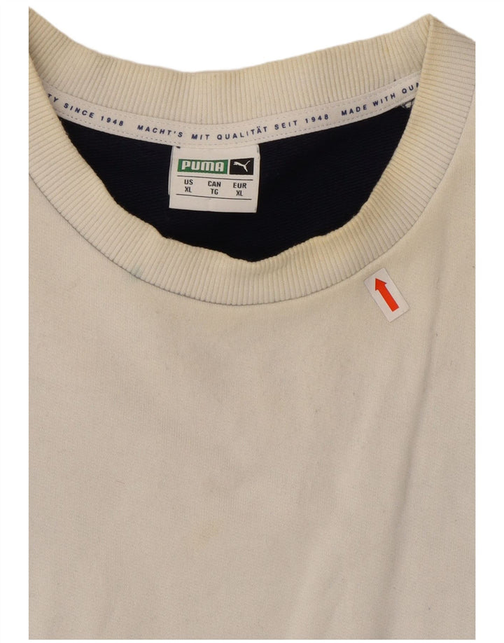 Puma Mens Moletom Jumper XL Azul Marinho Colorblock