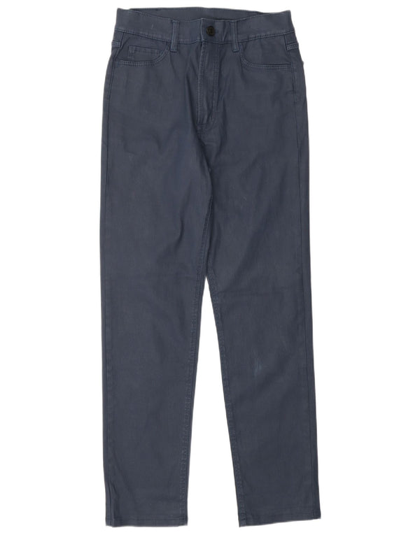 MASSIMO DUTTI Womens Straight Casual Trousers EU 36 XS W26 L27 Navy Blue