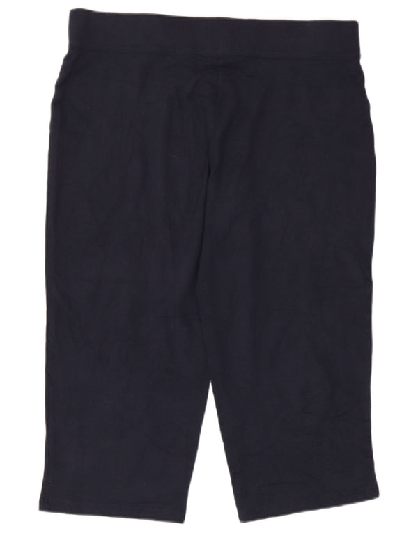 Calça de treino capri feminina Marks & Spencer Reino Unido 12 médio azul marinho