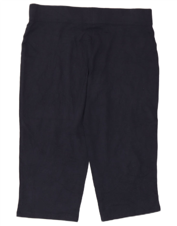 Calça de treino capri feminina Marks & Spencer Reino Unido 12 médio azul marinho