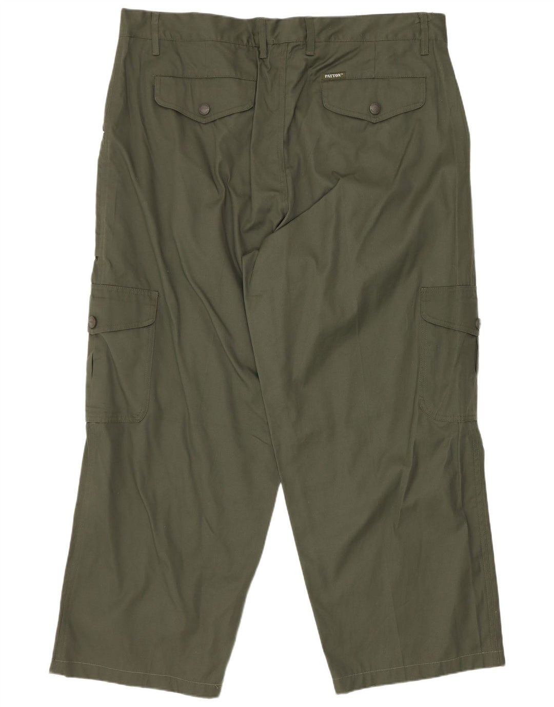 Calça cargo masculina reta Patton W38 L27 algodão cáqui