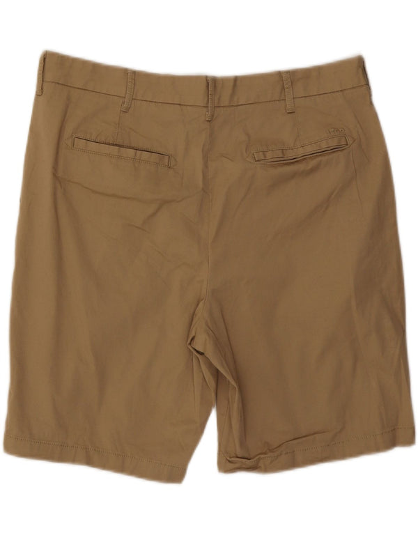 IZOD Mens Chino Shorts W36 Grande Algodão Marrom