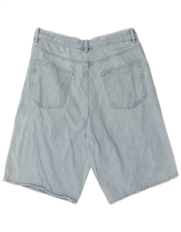 Zara Mens Denim Shorts EU 42 Grande W32 Azul Algodão