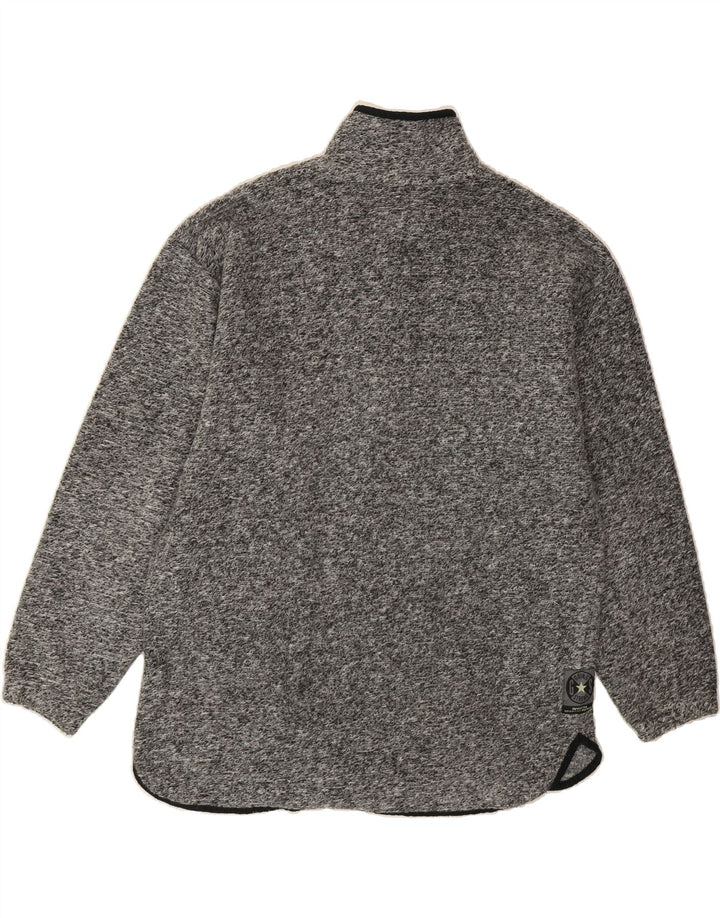 INVICTA Mens Zip Neck Fleece Jumper XL Grey Vintage Invicta and Second-Hand Invicta from Messina Hembry 