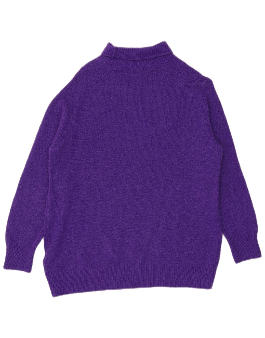 Suéter feminino Massimo Dutti com gola redonda Reino Unido 14 lã roxa média