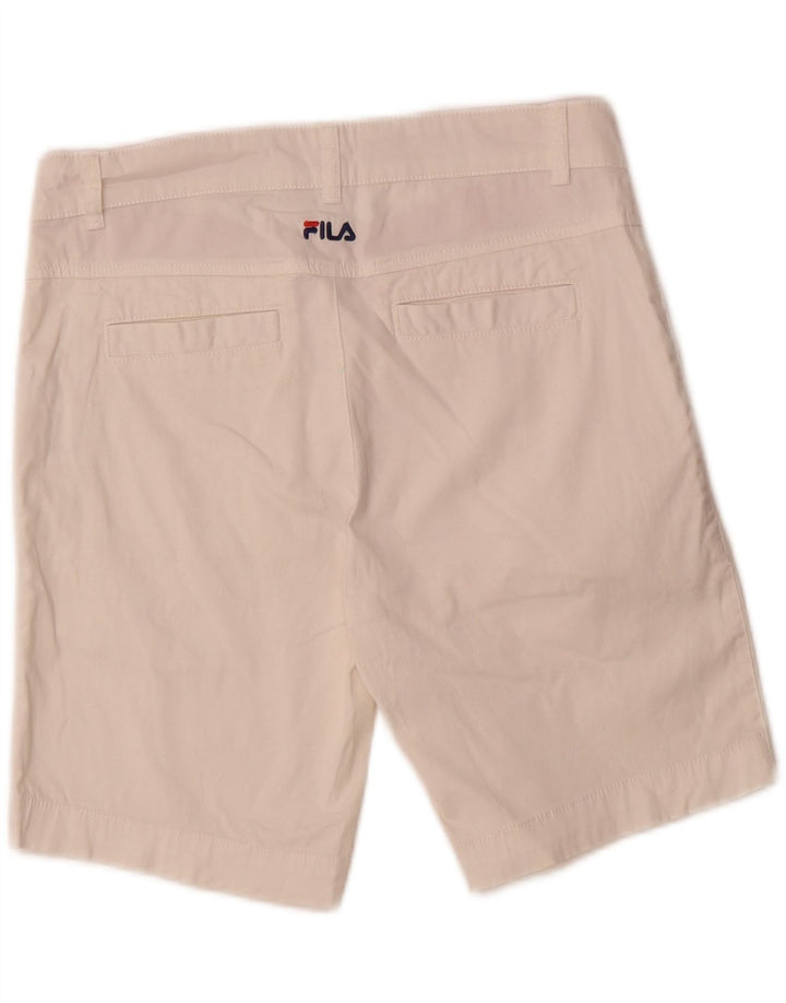 FILA Shorts Chino Feminino EU 40 Médio W30 Algodão Branco