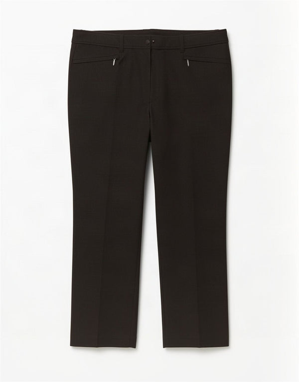 Calça feminina reta casual Marks & Spencer UK 16 grande W36 L26 preta