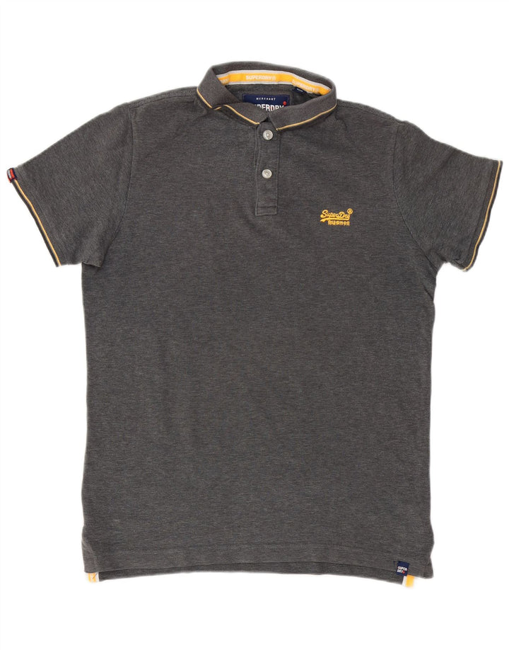 Camisa polo masculina SUPERDRY grande algodão cinza