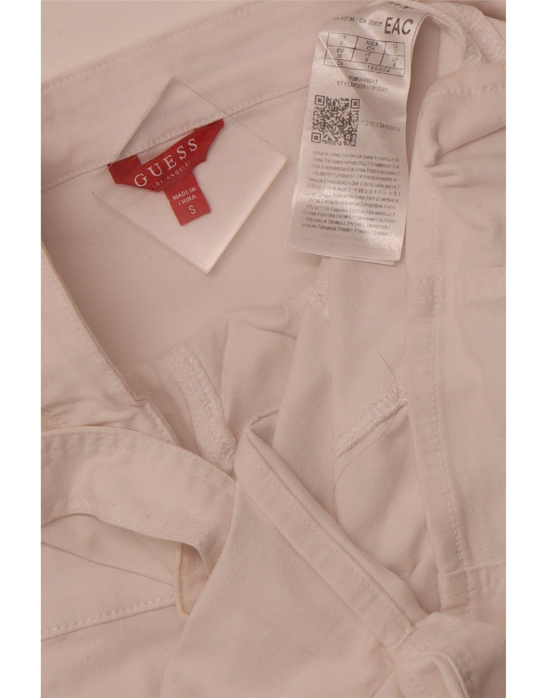 Vestido feminino sem mangas GUESS UK 6 XS algodão branco
