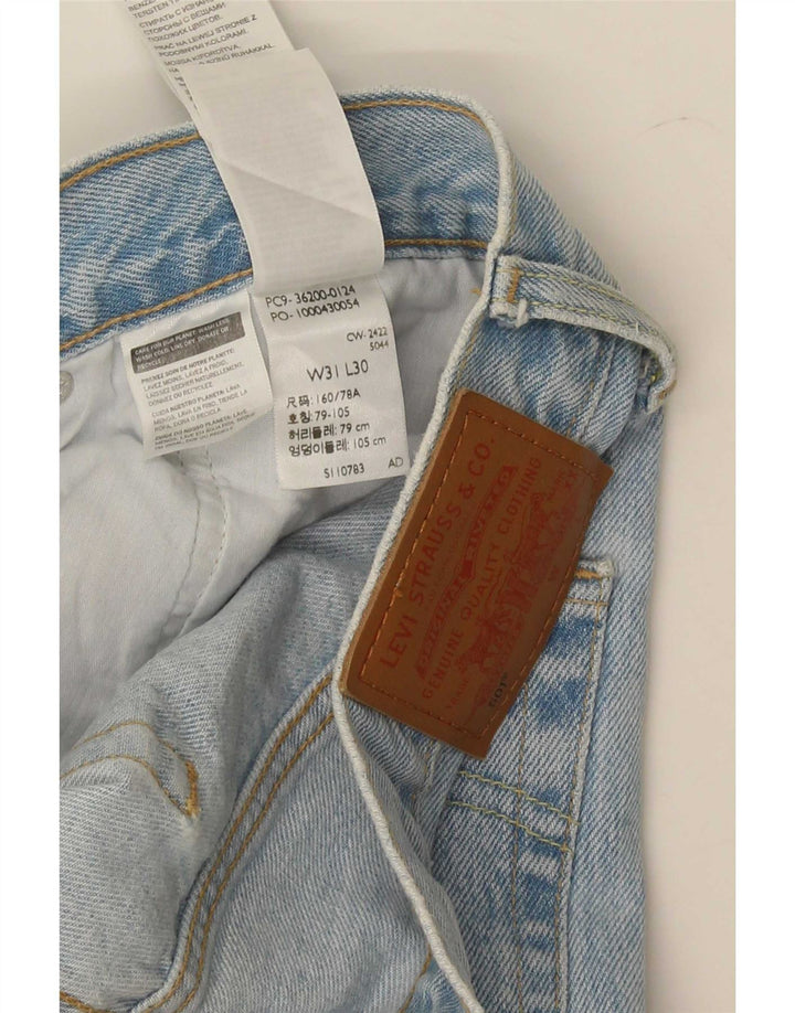 Levi's Masculino 501 Straight Jeans W31 L30 Azul Algodão