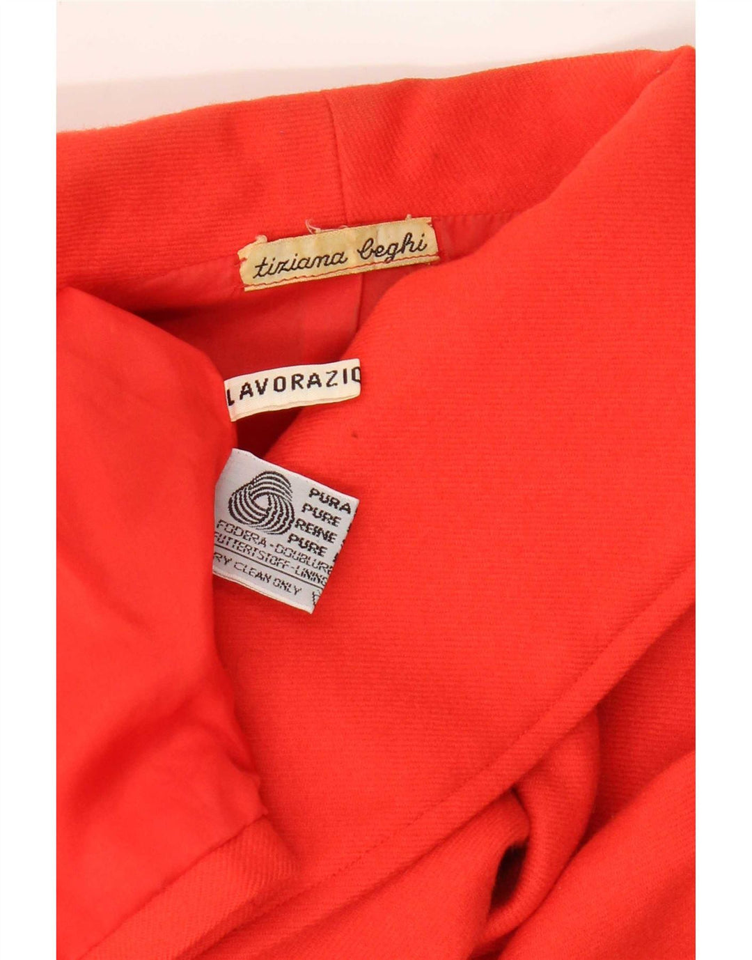 Jaqueta Bolero Feminina Vintage Reino Unido 14 Lã Vermelha Média