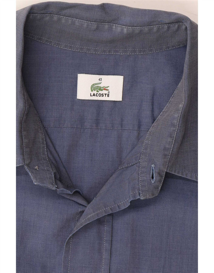 Camisa masculina Lacoste tamanho 43 algodão azul grande