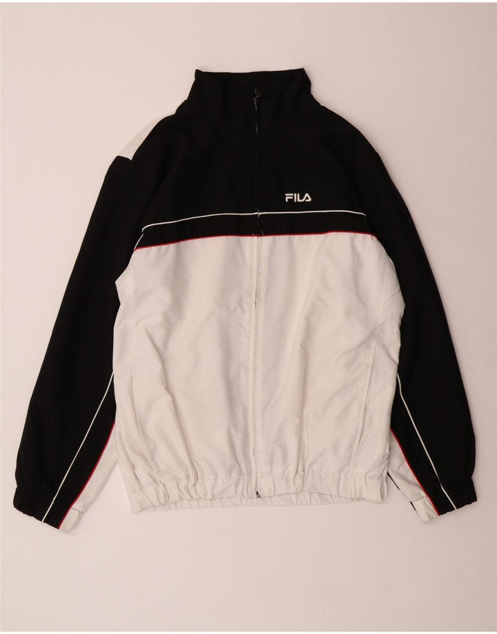 Fila Mens Tracksuit Top Jacket Grande Off White Colourblock Poliéster