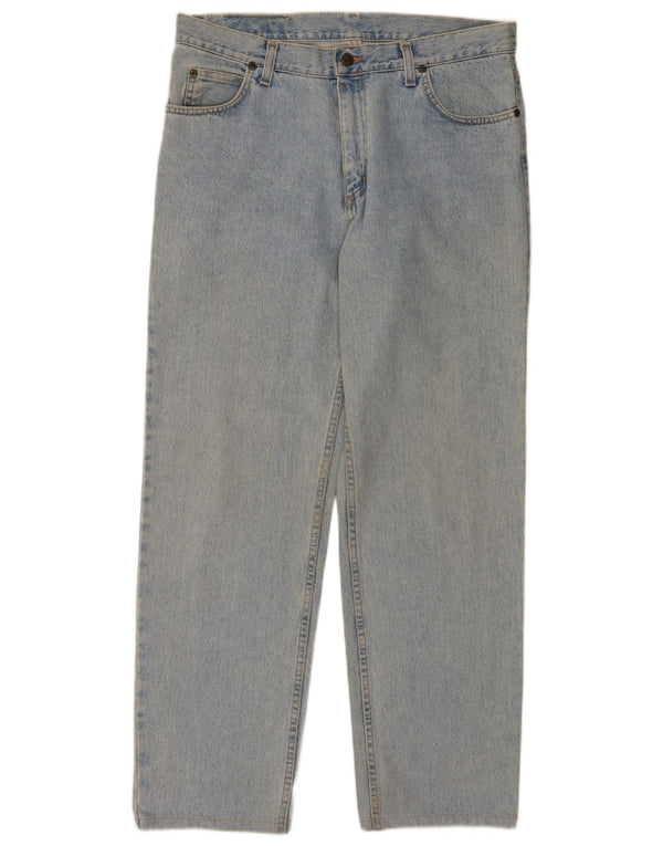 Lee Mens Brooklyn Straight Jeans W36 L30 Azul Algodão