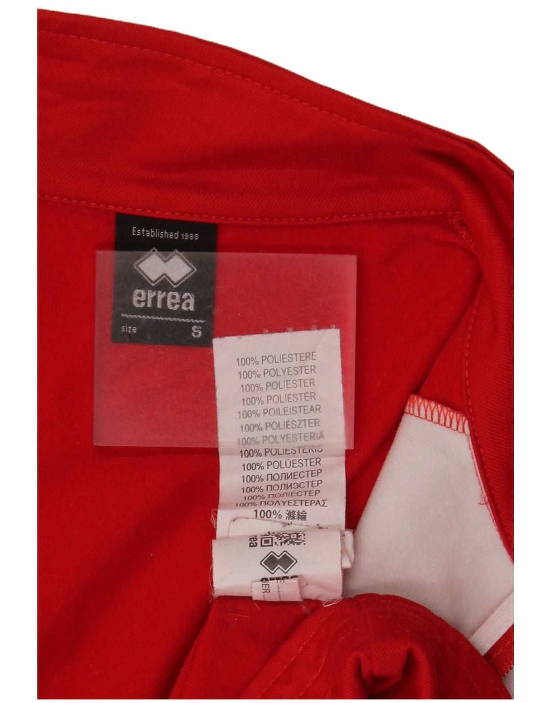 ERREA Mens Treino Top Jacket Pequeno Poliéster Colorblock Vermelho