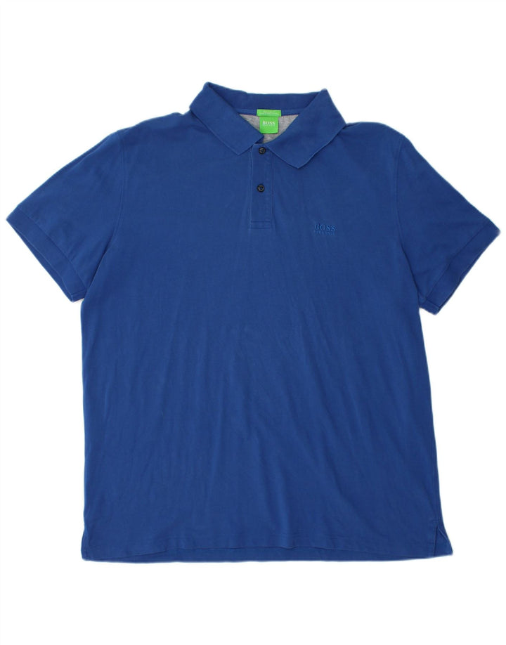 Camisa polo masculina de ajuste regular HUGO BOSS 2XL azul