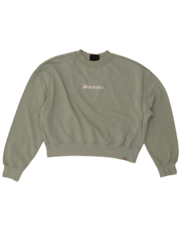 Suéter feminino DICKIES com estampa oversized cropped Reino Unido 14 verde médio