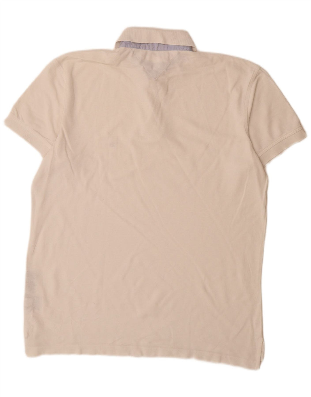 Camisa polo masculina Tommy Hilfiger de algodão branco médio