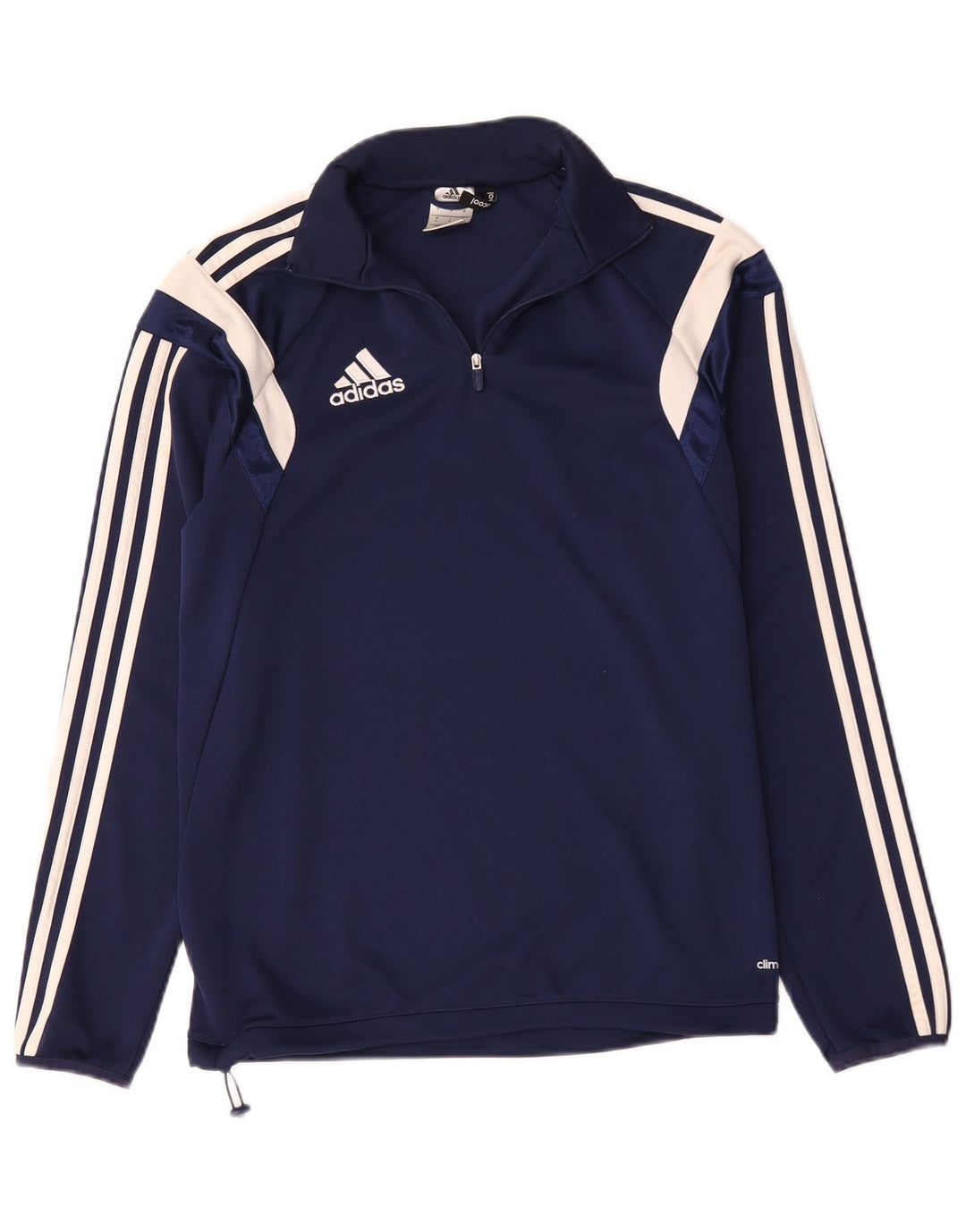 Adidas Mens Climacool Pullover Treino Top Pequeno Azul Marinho Colorblock