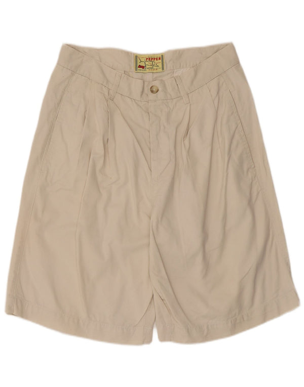 Shorts Chino Masculino Vintage IT 48 Médio W30 Algodão Bege