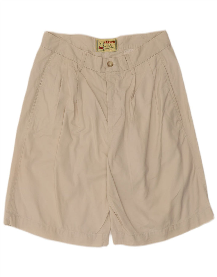 Shorts Chino Masculino Vintage IT 48 Médio W30 Algodão Bege