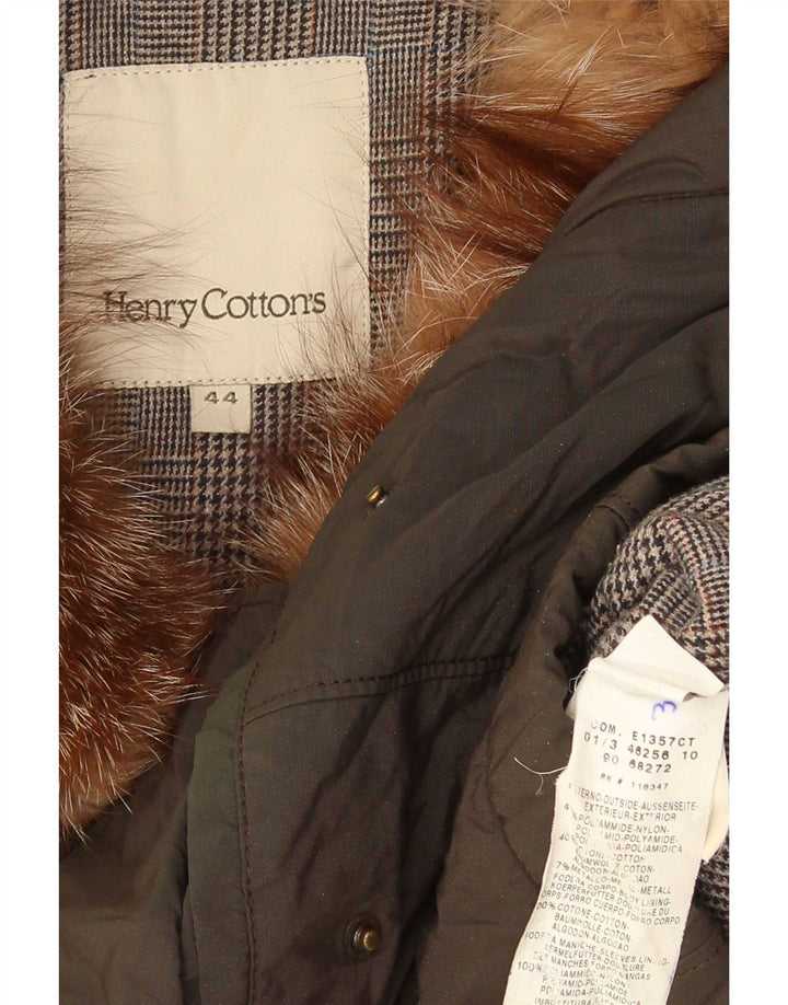 Jaqueta parka feminina Henry Cottons IT 44 nylon verde médio