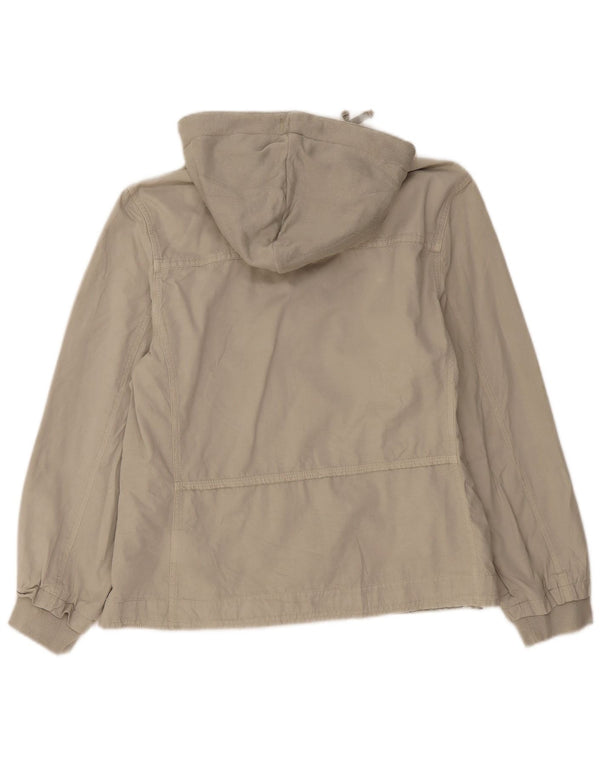 CHAMPION Jaqueta bomber feminina com capuz UK 18 XL algodão cinza
