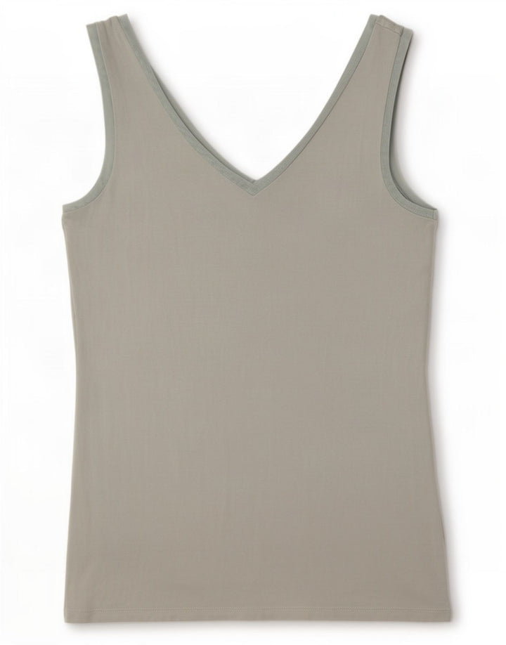 Colete feminino Reiss Top UK 10 viscose azul pequena