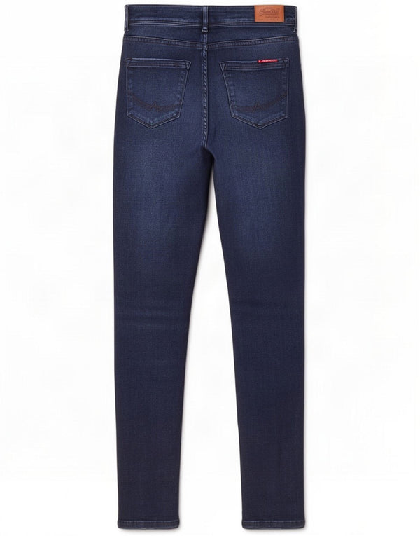 Jeans skinny feminino Superdry W32 L32 algodão azul marinho