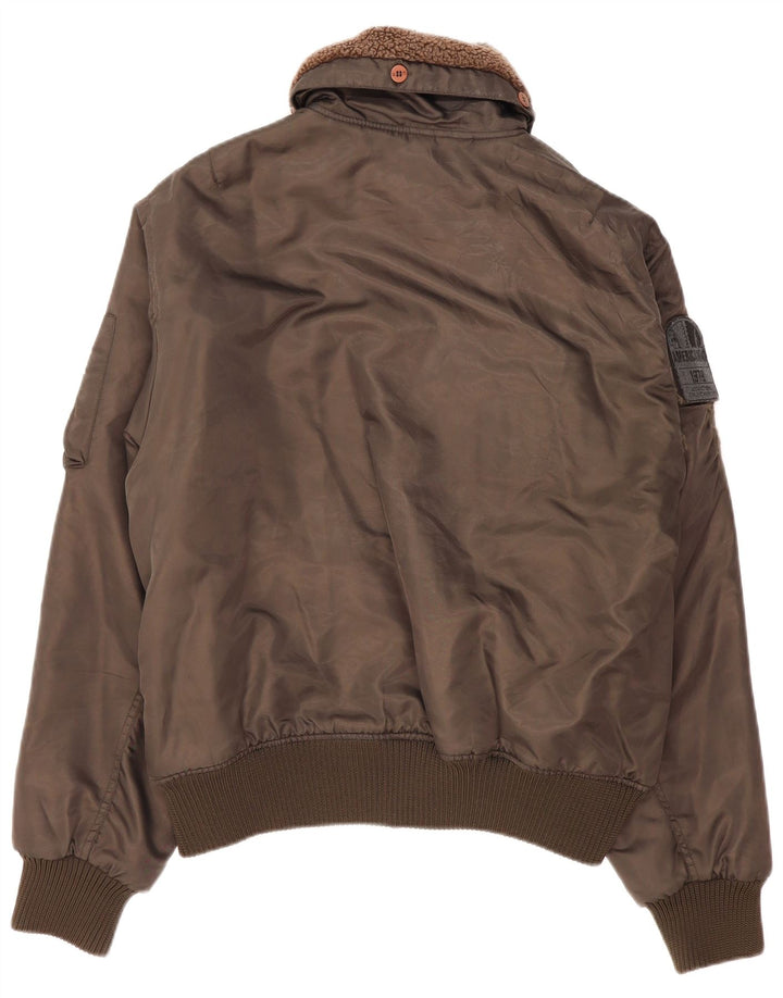 Jaqueta bomber masculina Americanino Reino Unido 44 2XL marrom nylon