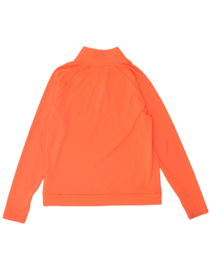 Nike Womens Dri Fit Graphic Pullover Treino Top UK 10 Pequeno Laranja
