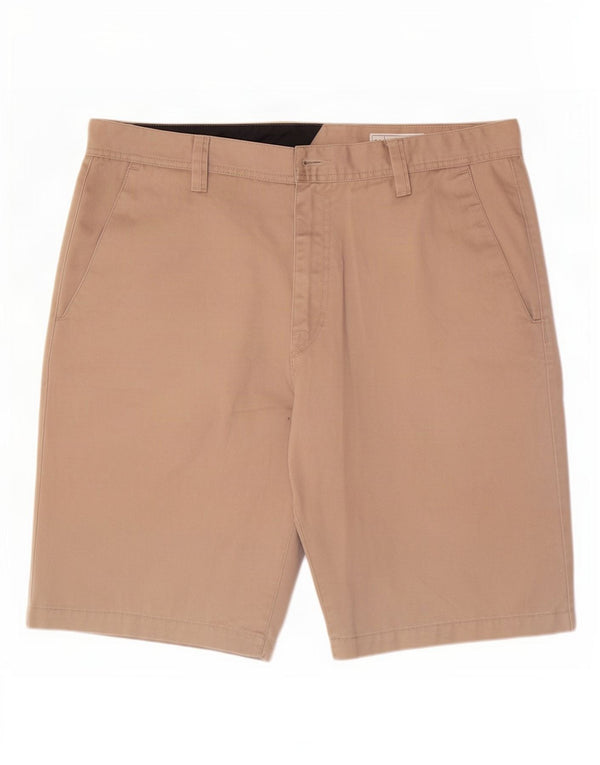 Volcom Mens Chino Shorts Grande W36 Poliéster Bege