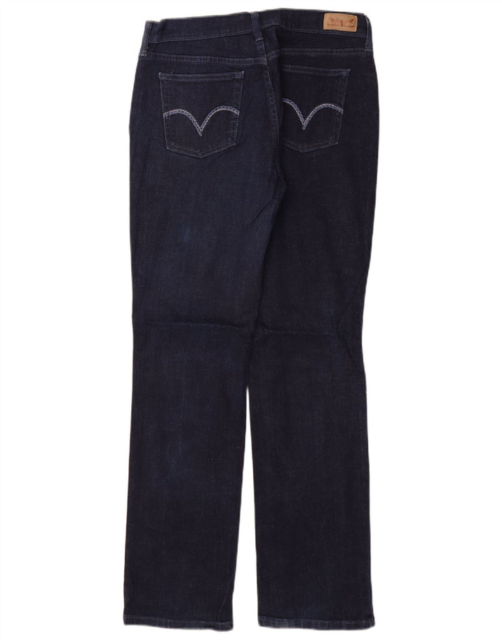 Jeans retos femininos LEVI'S US 8 médio W29 L32 algodão azul marinho