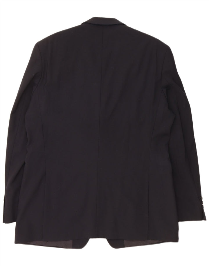 Jaqueta blazer masculina Hugo Boss com 2 botões UE 54 2XL lã virgem azul marinho