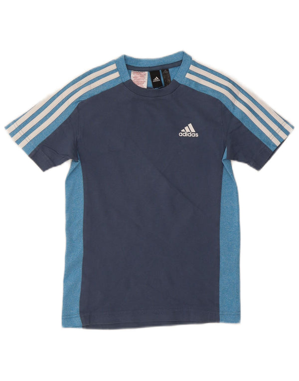 Camiseta Adidas Boys Regular Graphic Top 9-10 anos Azul Colorblock Algodão