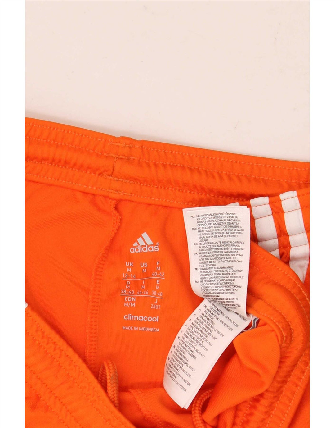 Adidas Womens Climacool Sport Shorts UK 12/14 Médio Laranja Poliéster