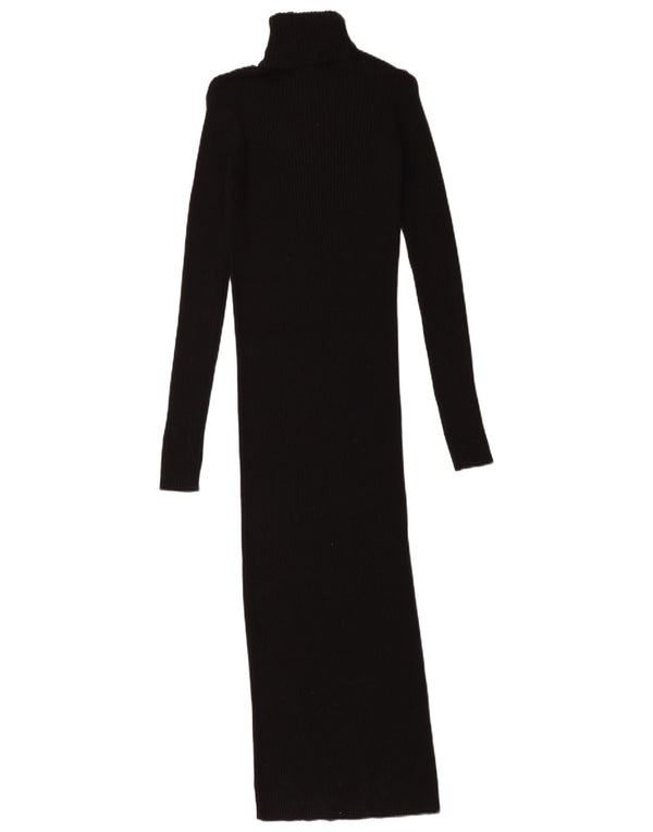 Zara Vestido Maxi Jumper Feminino Reino Unido 8 Pequeno Preto