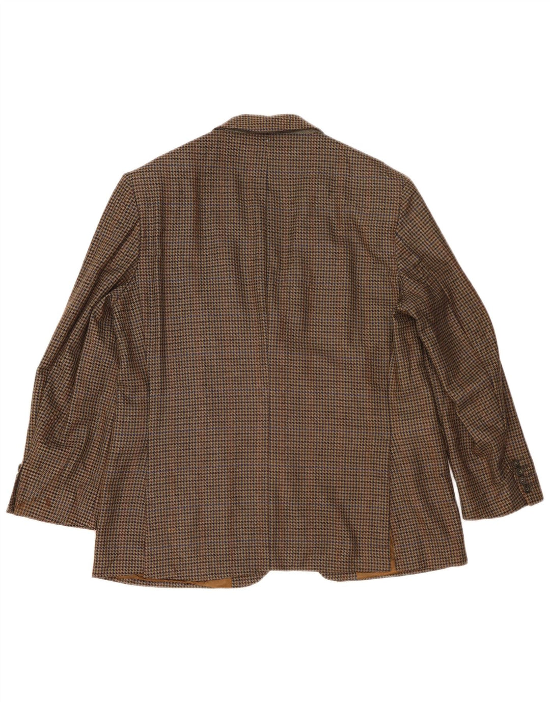Jaqueta blazer masculina de 2 botões MARKS & SPENCER Reino Unido 42 grande cáqui houndstooth