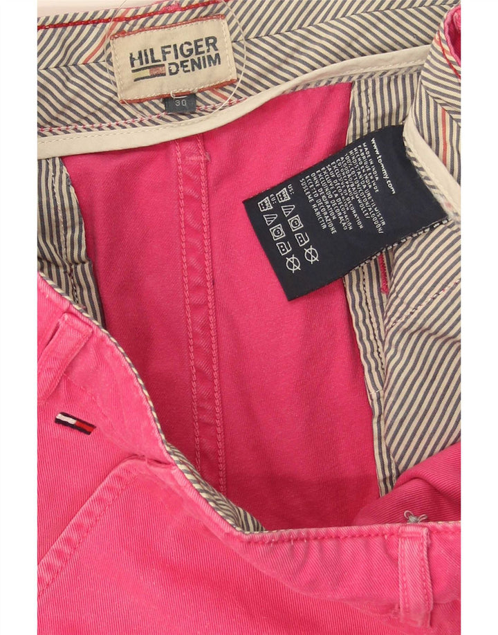 Tommy Hilfiger Mens Chino Shorts W30 Médio Algodão Rosa
