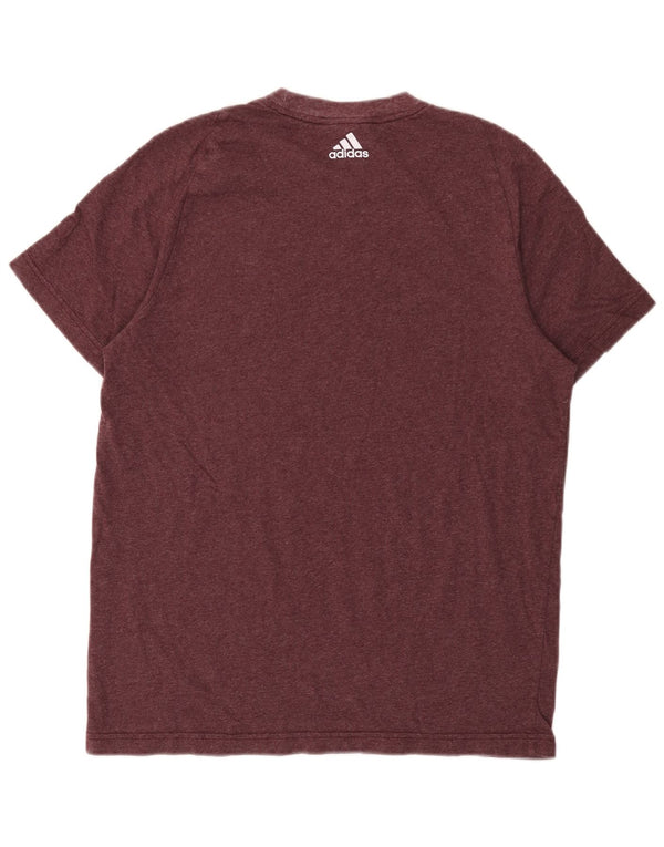 Adidas Mens Camiseta Top Médio Borgonha