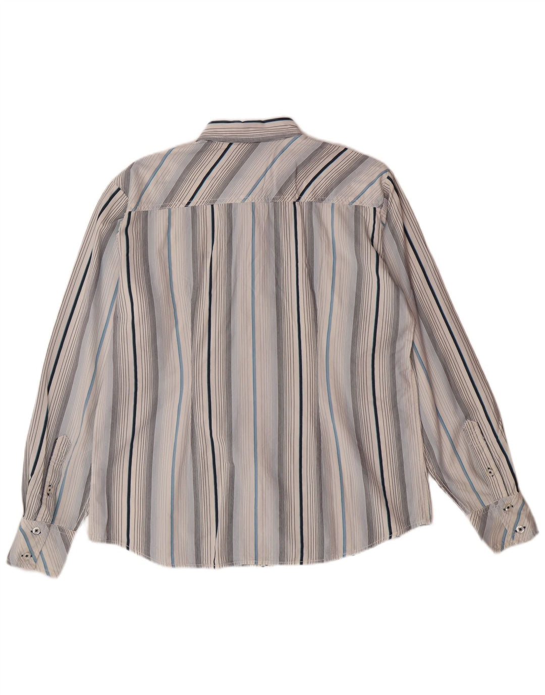 Camisa masculina LEE de algodão listrado azul médio