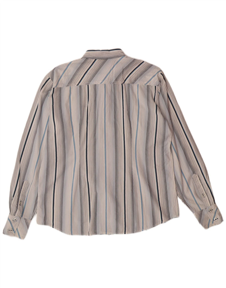 Camisa masculina LEE de algodão listrado azul médio