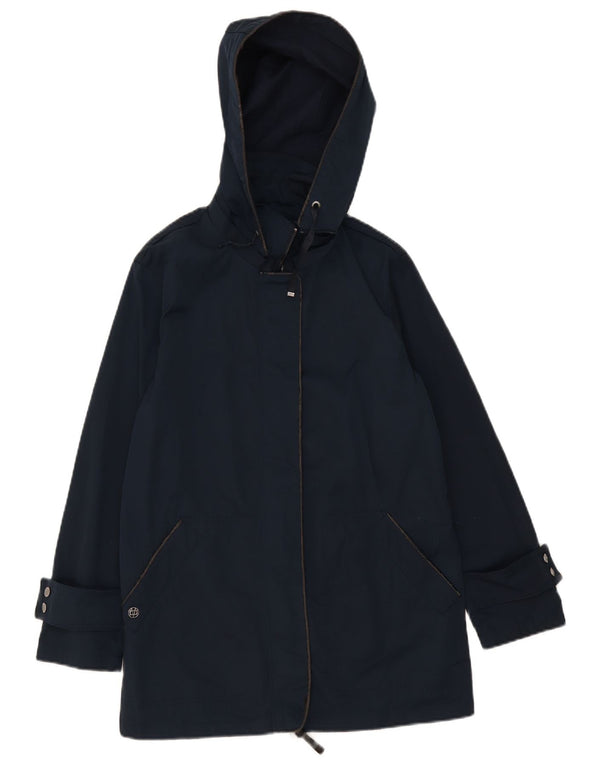 Jaqueta Parka feminina Massimo Dutti com capuz e grandes dimensões Reino Unido 6 XS azul marinho