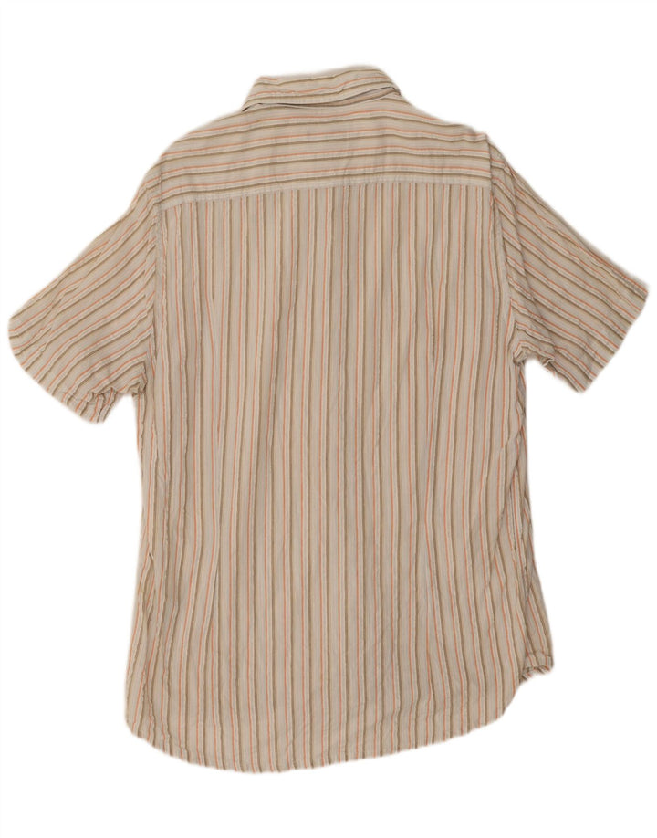 Camisa masculina de manga curta Kappa XL algodão listrado branco