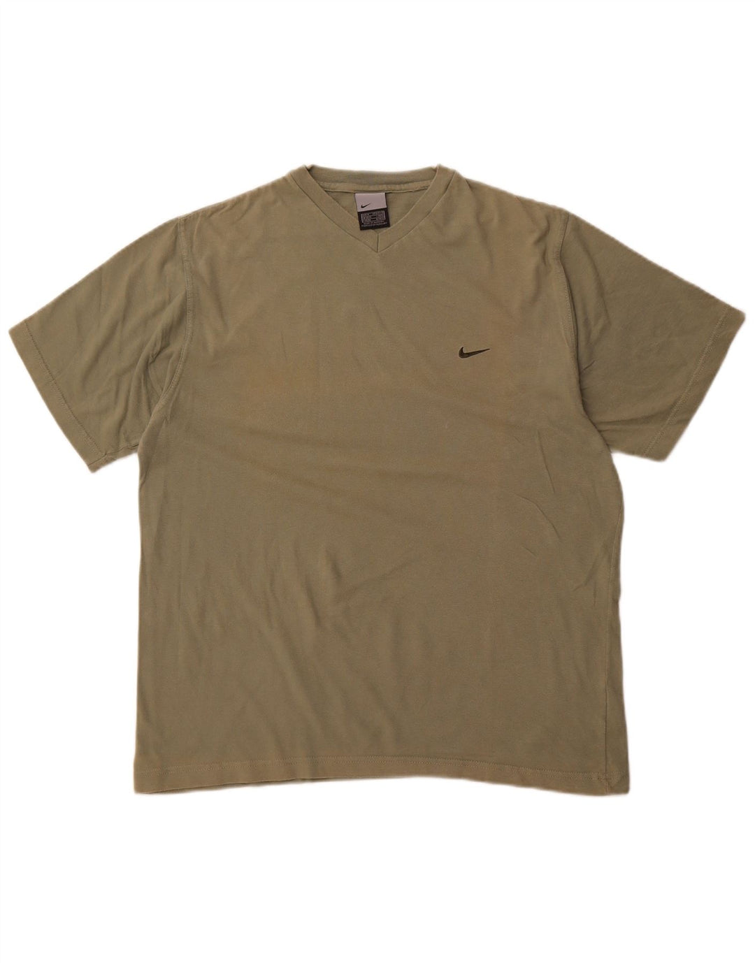 Camiseta masculina NIKE UK 39/41 médio cáqui algodão