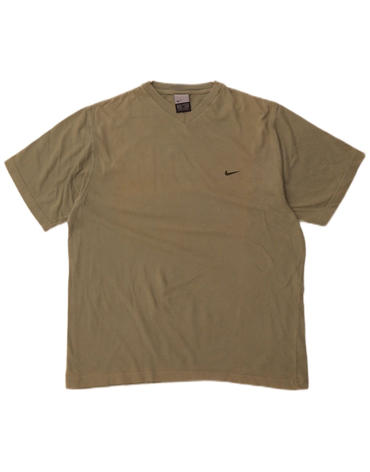 Camiseta masculina NIKE UK 39/41 médio cáqui algodão
