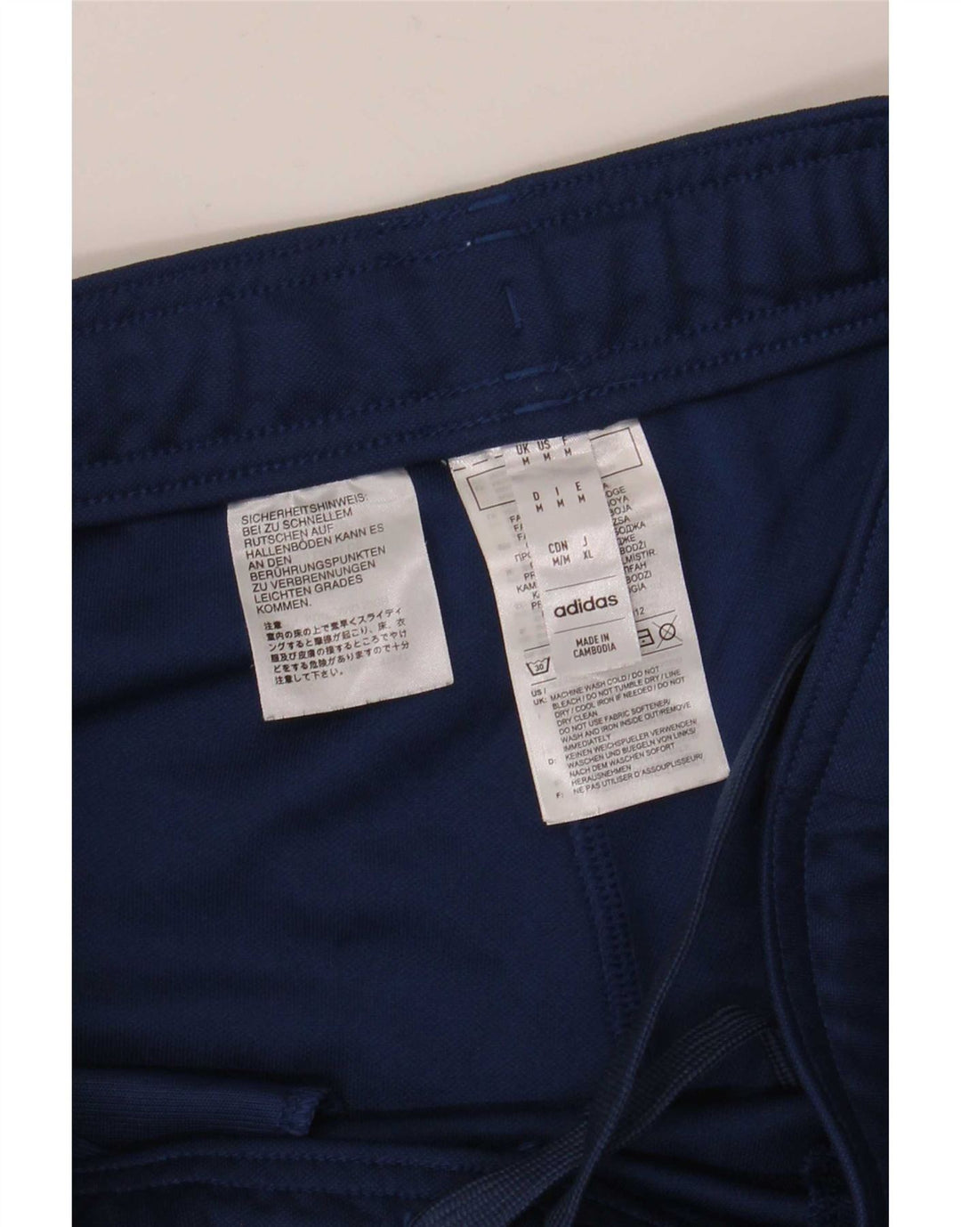 Calça de treino masculina Adidas Aeroready poliéster azul marinho médio