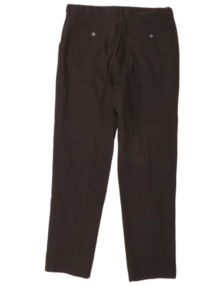 Calça chino masculina MARKS & SPENCER regular fit W36 L33 algodão preto