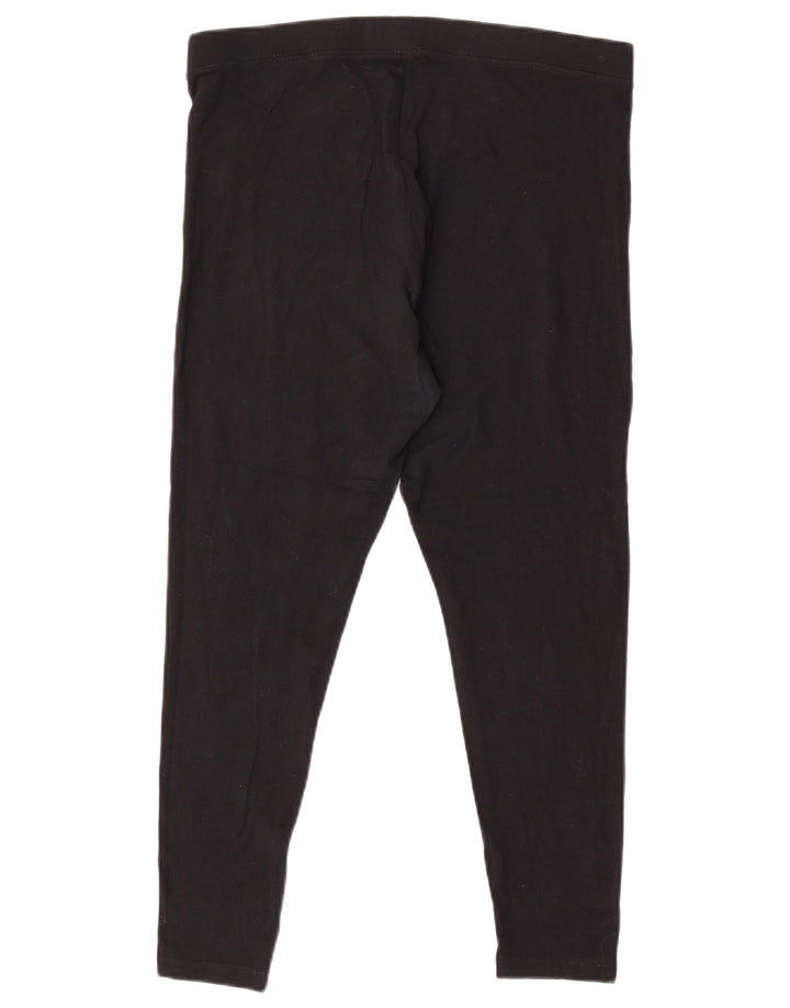 Leggings femininos MARKS & SPENCER Reino Unido 14 grandes de algodão preto